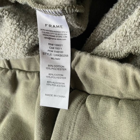 Frame Easy Cropped Sweatpant Joggers in Military XL - Picture 7 of 7